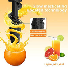 Load image into Gallery viewer, Juicer Machines, ORFELD Cold Press Juicer with 90% Juice Yield & Purest Juice, Easy Cleaning & Quiet Motor Masticating Juicer Machines for Vegetables and Fruits (Green)