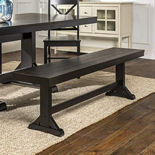 Load image into Gallery viewer, Walker Edison Solid Wood Black Dining Bench