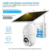 Load image into Gallery viewer, Panamalar Outdoor Camera Solar Powered, 14400mAh Wireless Rechargeable Battery Camera 1080P WiFi Home Security Camera with 360° View, Color Night Vision, PIR Motion Detection, 2-Way Audio, Waterproof