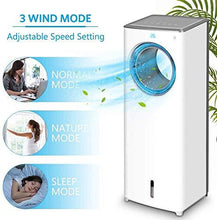 Load image into Gallery viewer, Evaporative Air Cooler-3-in-1 Portable Air Cooling Fan, Instant Cool & Humidify with 3 Speeds, No Noise Tower Fan, No Dust, 3 Modes, 8H Timer, Bladeless Fan for Large Room Office