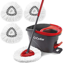 Load image into Gallery viewer, O-Cedar Easywring Microfiber Spin Mop & Bucket Floor Cleaning System with 3 Extra Refills