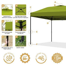 Load image into Gallery viewer, Leader Accessories Pop Up Canopy Tent 10'x10' Canopy Instant Canopy Shelter Straight Leg Including Wheeled Carry Bag, Green