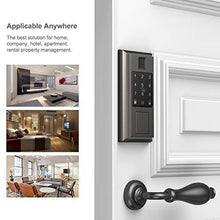 Load image into Gallery viewer, Security Smart Door Lock with Fingerprint Recognition, Oasbike Bluetooth Smart Door Lock, Touchscreen Keypad, Keyless Entry Door Lock Featuring Auto-Locking, Compatible with Alexa & Google Assistant
