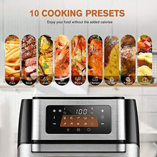 Load image into Gallery viewer, CROWNFUL 10-in-1 Air Fryer Toaster Oven, Convection Roaster with Rotisserie & Dehydrator, 10.6 Quart, Digital LCD Touch Screen, Accessories and Recipe Included