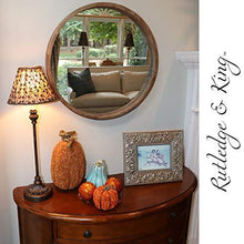 Load image into Gallery viewer, Rutledge & King Riverside Wooden Mirror - Wood Wall Mirror - Rustic Round Mirror - Medium Decorative Circle Mirrors for Bathrooms, Living Rooms, and Bedrooms (2 Pack)