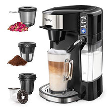 Load image into Gallery viewer, Sboly 6 In 1 Coffee Machine, Single Serve Coffee, Tea, Latte and Cappuccino Maker, Compatible With K-Cup Pods & Ground Coffee, Compact Coffee Brewer with Dishwasher Safe Milk Frother