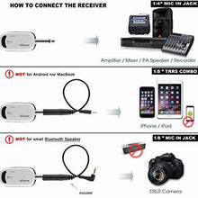 Load image into Gallery viewer, Wireless Headset Lavalier Microphone System -Alvoxcon Dual Wireless Lapel Mic Compatible with iPhone, DSLR Camera, PA Speaker, YouTube, Podcast, Video Recording, Conference, Vlog, Church, Interview