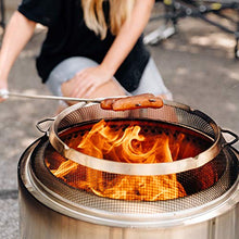 Load image into Gallery viewer, Solo Stove Stainless Steel Bonfire Pit Spark Screen with guilds Shield Protector Mesh Protective Spark Screen for Backyard and Outdoor fire pits Stops Hot Embers