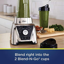 Load image into Gallery viewer, Oster BLSTTSCB2000 Texture Select Settings Pro Blender with 2 Blend-N-Go Cups and Tritan Jar, 64 Ounces, Brushed Nickel