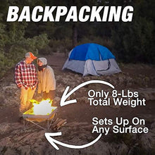 Load image into Gallery viewer, Pop-Up Fire Pit | Portable and Lightweight | Fullsize 24 Inch | Weight 8 lbs. | Never Rust Fire Pit | Included Heat Shield for Leave No Trace Fires (Pop-Up Fire Pit + Heat Shield)