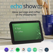 Load image into Gallery viewer, Echo Show 8 (1st Gen, 2019 release) -- HD smart display with Alexa – Unlimited Cloud Photo Storage – Digital Photo Display - Charcoal
