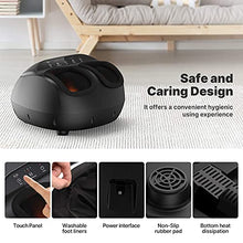 Load image into Gallery viewer, RENPHO Foot Massager Machine with Heat and Remote, Fathers Day Gifts, Shiatsu Deep Kneading, Delivers Relief for Tired Muscles and Plantar Fasciitis, Fits feet up to Men Size 12-Black