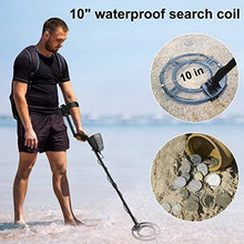 Load image into Gallery viewer, sakobs Metal Detector, Higher Accuracy Adjustable Waterproof Metal Detectors with LCD Display, Discrimination & Notch & All Metal Mode 10 Inch Search Coil for Adults & Kids