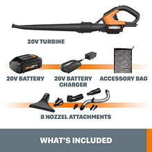 Load image into Gallery viewer, WORX WG545.1 20V Max Lithium Cordless AIR Blower/Sweeper, battery included