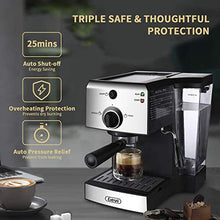 Load image into Gallery viewer, Gevi Espresso Machines 15 Bar with Adjustable Milk Frother Wand Expresso Coffee Machine for Cappuccino, Latte, Mocha, Machiato, 1.5L Removable Water Tank, Double Temperature Control System, 1100W, Black