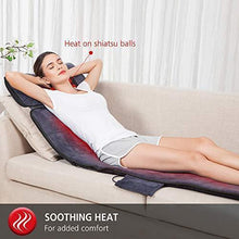 Load image into Gallery viewer, Comfier Massage Mat, Full Body Heating Massage Pad with Movable Shiatsu Neck Massage Pillow, 10 Vibrating Motors & 4 Heating Pad, Neck,Shoulder Back Massager