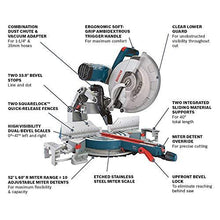 Load image into Gallery viewer, BOSCH Power Tools GCM12SD - 15 Amp 12 Inch Corded Dual-Bevel Sliding Glide Miter Saw with 60 Tooth Saw Blade , Blue