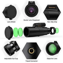 Load image into Gallery viewer, Monocular Telescope, 12x50 High Power HD Monocular for Bird Watching Adults with Smartphone Holder & Tripod BAK4 Prism for Wildlife Hunting Camping Travelling Wildlife - 2020 Newest (1250, Black)
