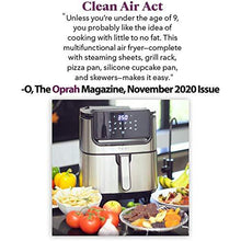 Load image into Gallery viewer, Yedi Evolution Air Fryer, 6.8 Quart, Stainless Steel, Ceramic Cooking Basket, with Deluxe Accessory Kit and Recipe Book