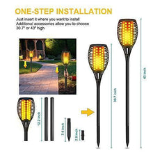 Load image into Gallery viewer, Aityvert Solar Lights, 43" Flickering Flames Torch Lights Outdoor Waterproof Landscape Decoration Lighting Dusk to Dawn Auto On/Off Security Flame Lights for Yard Garden Pathway Driveway 4-Pack