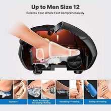 Load image into Gallery viewer, RENPHO Foot Massager Machine with Heat and Remote, Fathers Day Gifts, Shiatsu Deep Kneading, Delivers Relief for Tired Muscles and Plantar Fasciitis, Fits feet up to Men Size 12-Black