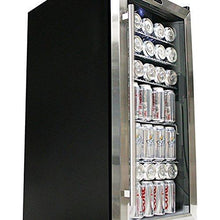 Load image into Gallery viewer, Whynter BR-130SB Beverage Refrigerator with Internal Fan, Black/Stainless Steel