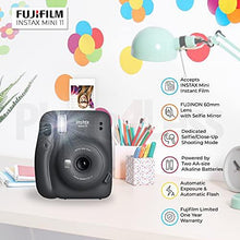 Load image into Gallery viewer, Fujifilm Instax Mini 11 Instant Camera + Instax Mini Twin Pack Film + Hanging Frames + Plastic Frames + Case + Close Up Filters - All Inclusive Bundle! (Charcoal Grey)