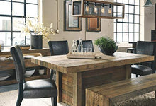 Load image into Gallery viewer, Signature Design by Ashley Sommerford Rustic Wood Dining Room Long Bench, Brown