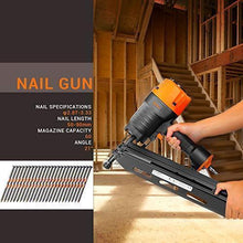 Load image into Gallery viewer, Framing Nailer Kit, 2" to 3-1/2" Full Round Head Nail Gun, 21°Heavy Duty Magazine with 60 Nails Capacity, Ergonomic Nailer with Interchangeable Trigger and Safety Goggles, Storage Case Included