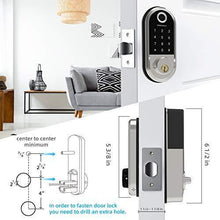 Load image into Gallery viewer, Smart Deadbolt, SMONET Fingerprint Electronic Deadbolt Door Lock with Keypad-Bluetooth Keyless Entry Keypad Smart Deadbolt App Control, Ekeys Sharing, App Monitoring Auto Lock for Homes and Hotel
