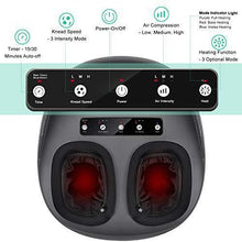 Load image into Gallery viewer, Medcursor Foot Massager Machine with Heat, Shiatsu Deep Kneading Massage, Multi-Level Settings, Air Compression, Electric Muscle Roller Feet Massager, Fits Feet Up to Size 11