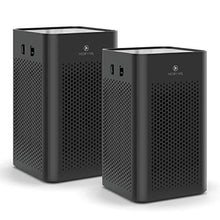 Load image into Gallery viewer, Medify MA-25 Air Purifier with H13 HEPA filter - a higher grade of HEPA for 500 Sq. Ft. Air Purifier | Dual Air Intake | Two '3-in-1' Filters | 99.9% removal in a Modern Design (2-Pack, Black)