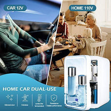 Load image into Gallery viewer, Mini Fridge 6 Liter,Mirror refrigerator,Portable Mirrored Beauty Fridge With LED Lighting, Skincare Fridge for Skincare, Bedroom and Travel (with Digital Temperature Control)