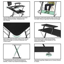 Load image into Gallery viewer, Mr IRONSTONE L-Shaped Desk 50.8" Computer Corner Desk, Home Gaming Desk, Office Writing Workstation with Large Monitor Stand, Space-Saving, Easy to Assemble, Black