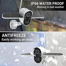 Load image into Gallery viewer, Wireless Rechargeable Battery Powered Solar Outdoor Security Camera Home Surveillance WiFi Camera with Spotlight Color Night Vision,Motion Activated,2-Way Audio and IP66 Waterproof - Soliom S100
