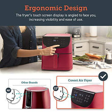 Load image into Gallery viewer, COSORI Air Fryer(100 Recipes, Rack & 4 Skewers) Oilless Oven Cooker 13 Functions, Preheat & Shake Reminder, LED Touch Screen, 3.7 QT, Digital-Burgundy Red