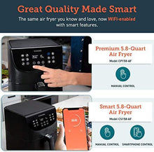 Load image into Gallery viewer, COSORI Smart WiFi Air Fryer(100 Recipes), 13 Cooking Functions, Keep Warm & Preheat & Shake Remind, Works with Alexa & Google Assistant, 5.8 QT, Black