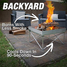 Load image into Gallery viewer, Pop-Up Fire Pit | Portable and Lightweight | Fullsize 24 Inch | Weighs 7 lbs. | Never Rust Fire Pit | Heat Shield NOT Included