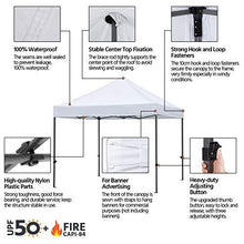 Load image into Gallery viewer, YAHEETECH Pop Up Canopy Tent, Commercial Instant Shelter Tent, Heavy Duty Event Tent Pavilion, Portable Waterproof Canopy Folding, Wheeled Bag, Canopy Sandbags x4, Tent Stakesx4, 10x10 FT (White)