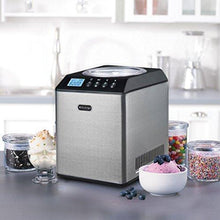 Load image into Gallery viewer, Whynter ICM-201SB Upright Automatic Ice Cream Maker 2 Quart Capacity Built-in Compressor, no pre-freezing, LCD Digital Display, Timer, Stainless Steel Mixing Bowl, 2.1