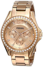 Load image into Gallery viewer, Fossil Women's Riley Quartz Stainless Multifunction Watch, Color: Rose Gold (Model: ES2811)