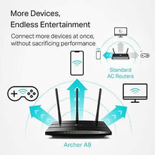 Load image into Gallery viewer, TP-Link AC1900 Smart WiFi Router (Archer A9) - High Speed MU-MIMO Wireless Router, Dual Band, Gigabit, VPN Server, Beamforming, Smart Connect, Works with Alexa, Black