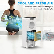 Load image into Gallery viewer, 3-1 Evaporative Air Cooler Bladeless Fan w/Cooling & Humidification Function with Remote Control 4 Modes and 3 Wind Speed 45°Oscillation with 1 Gallon Water Tank for Bedroom Living Rooms Office