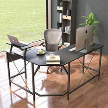 Load image into Gallery viewer, Cubiker Modern L-Shaped Computer Office Desk, Corner Gaming Desk with Monitor Stand, Home Office Study Writing Table Workstation for Small Spaces