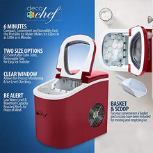 Load image into Gallery viewer, Deco Rapid Portable Automatic Electric Countertop Ice Maker - 6 Great Colors Compact Top Load 26 Lbs. Per Day Great For Party Hosting Never Run Out Of Ice Again, Self Cleaning (Red)