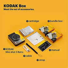 Load image into Gallery viewer, Kodak Mini Shot 3 Retro (60 Sheets) 3x3 2-in-1 Portable Wireless Instant Camera & Photo Printer, Compatible with iOS, Android & Bluetooth, Real Photo HD, 4PASS Technology & Laminated Finish – White