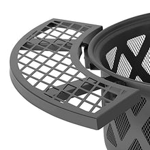 Load image into Gallery viewer, BALI OUTDOORS Fire Pits Outdoor Wood Burning, Practical Fire Pit with Cooking Grate Outdoor Fireplace with Cooking Grill Firepit Grill, Black