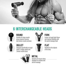 Load image into Gallery viewer, Medcursor Handheld Percussion Massage Gun - Deep Tissue Massager for Pain Relief, Sore Muscle and Stiffness, Powerful Brushless Motor High-Intensity - Includes 6 Massage Heads, Gray