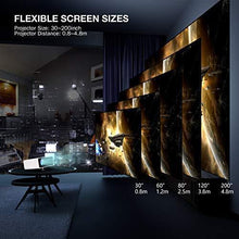 Load image into Gallery viewer, Projector, GooDee WiFi Mini Projector with Projector Screen, Synchronize Wireless Video Projector LED 1080p Full HD, Portable Home Movie Projector Compatible with TV Stick/DVD/USB, iOS/Android Phone