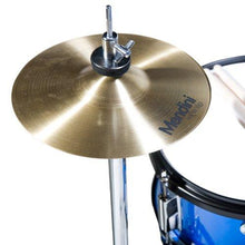 Load image into Gallery viewer, Mendini By Cecilio Drum Set For Kids/Junior - 16-Inch, 5-Piece, Blue Metallic - Starter Drums Kit w/Adjustable Throne, Cymbal, Pedal & Drumsticks - MJDS-5-BL
